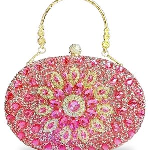 Elegant Pink and Gold Women's Clutch